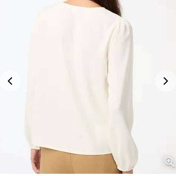 NWT J.Crew Keyhole Top in cream - Picture 3 of 6